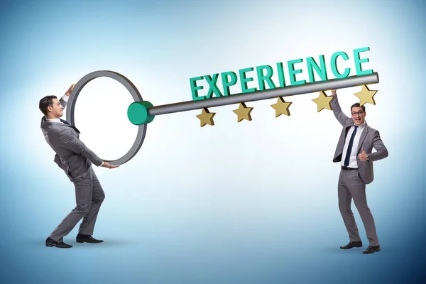 Experience and competence concept with key — Stock Photo, Image