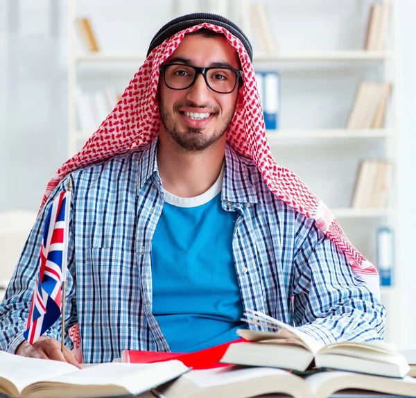 Arab student studying english language