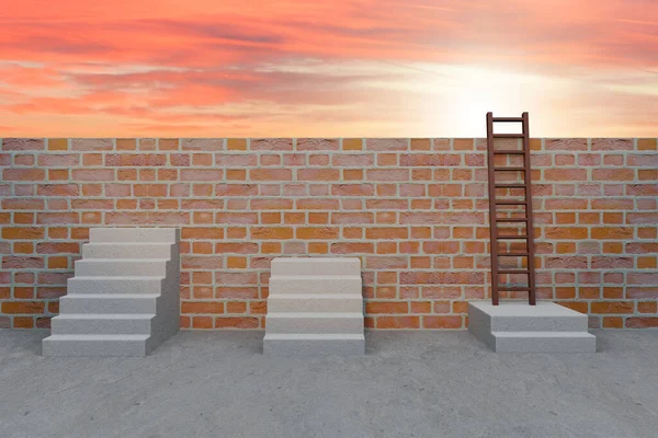 Concept of career ladders - 3d rendering — Stock Photo, Image