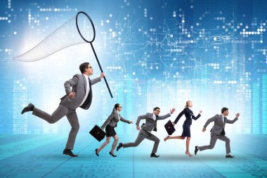 İş adamlarıyla kelle avcılığı ve koruma kavramı