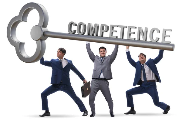 Experiencia y concepto de competencia con clave — Foto de Stock