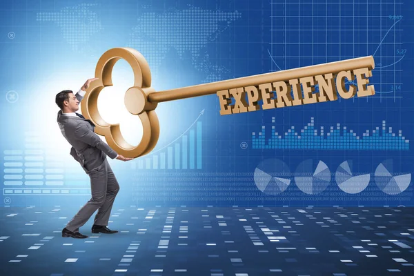 Experience and competence concept with key — Stock Photo, Image