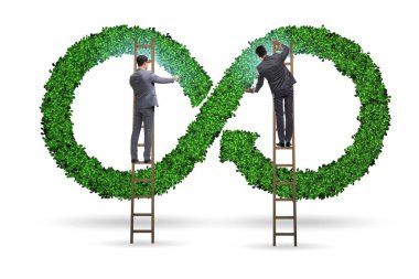 İş adamıyla dairesel ekonomi kavramı