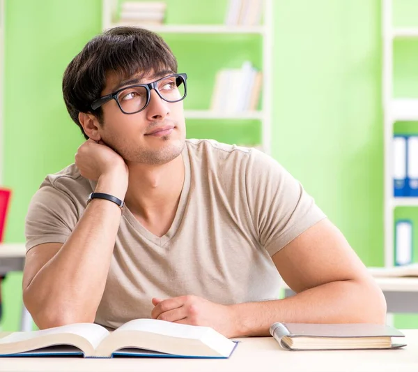 Student preparing for university exams