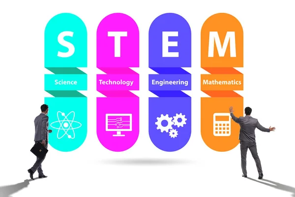 STEM eğitim kavramındaki işadamları — Stok fotoğraf