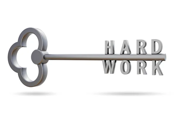 Concepto de trabajo duro con clave — Foto de Stock