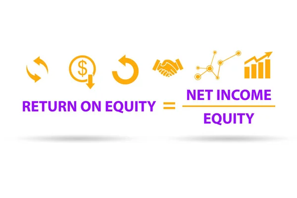 Financial concept of return on equity — Stock Photo, Image