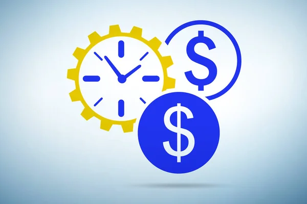 El tiempo es concepto de dinero con reloj y dinero —  Fotos de Stock