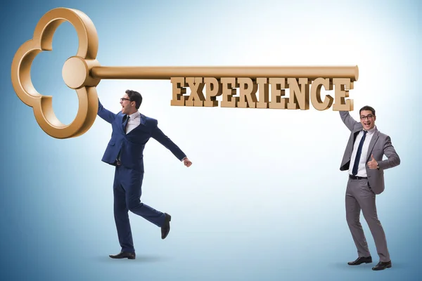 Experience and competence concept with key — Stock Photo, Image