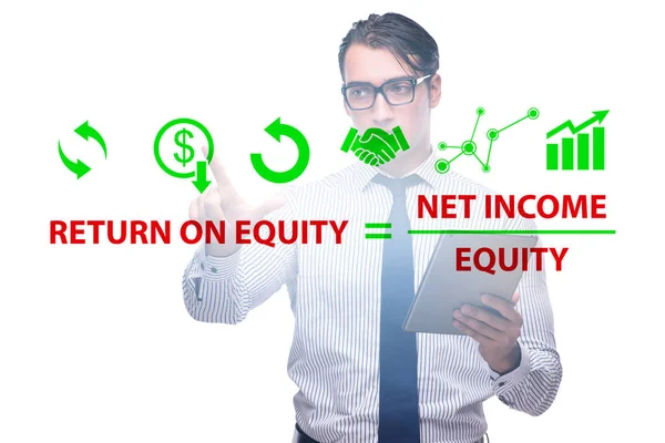 Businessman in return on equity concept — Stock Photo, Image