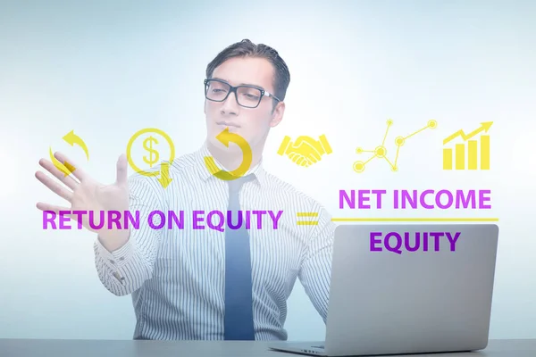 Businessman in return on equity concept — Stock Photo, Image
