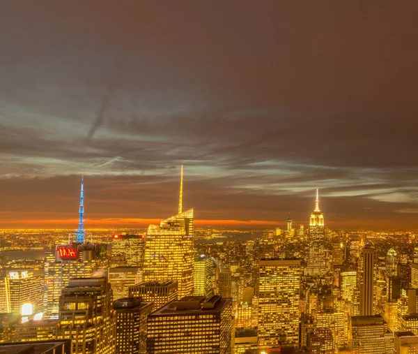 New York - DECEMBER 20, 2013: Kilátás Alsó-Manhattanre Decembe — Stock Fotó