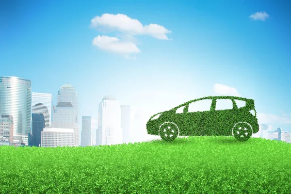 Conceito de carro elétrico ecológico — Fotografia de Stock