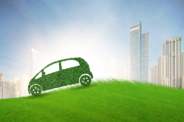 Conceito de carro elétrico ecológico — Fotografia de Stock