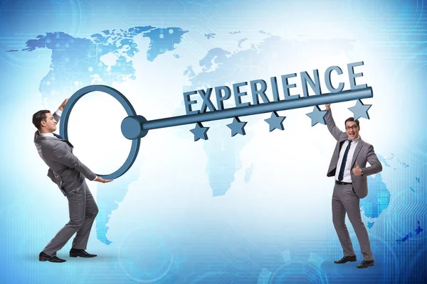 Experience and competence concept with key — Stock Photo, Image