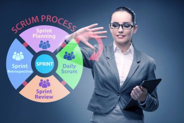 Çevik süreç kargaşası metodunda iş kadını