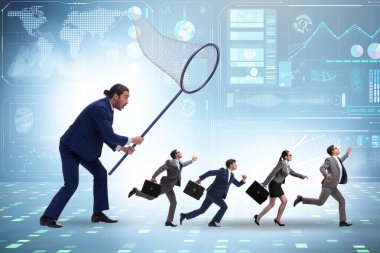 İş adamlarıyla kelle avcılığı ve koruma kavramı