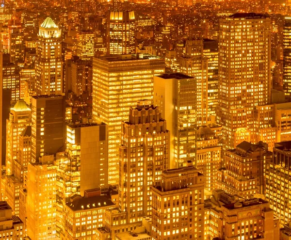 Vista de Nueva York Manhattan durante el atardecer — Foto de Stock