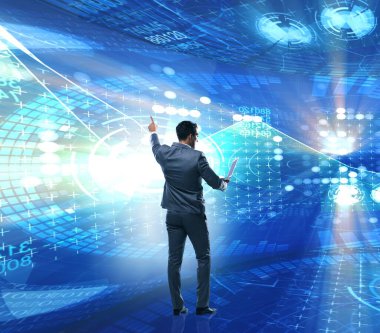 Veri madenciliği kavram genç işadamı