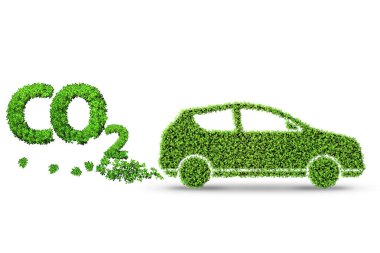 Temiz yakıt ve çevre dostu araçlar kavramı - 3D görüntüleme