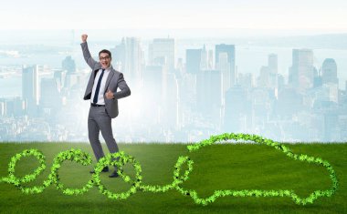 Alternatif enerjiyle çalışan çevre dostu bir araba.