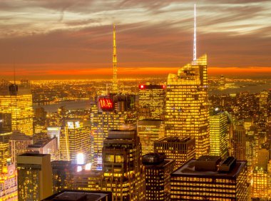 New York - 20 ARALIK 2013: Aşağı Manhattan 'ın Görünümü