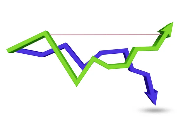Conceito de crescimento com diagrama gráfico — Fotografia de Stock