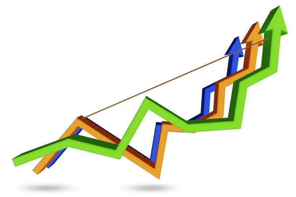 Concept of growth with chart diagram — Stock Photo, Image