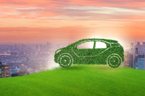 Conceito de carro elétrico ecológico — Fotografia de Stock