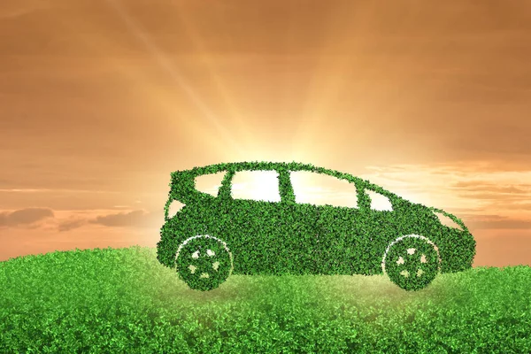 Concept van ecologische elektrische auto — Stockfoto