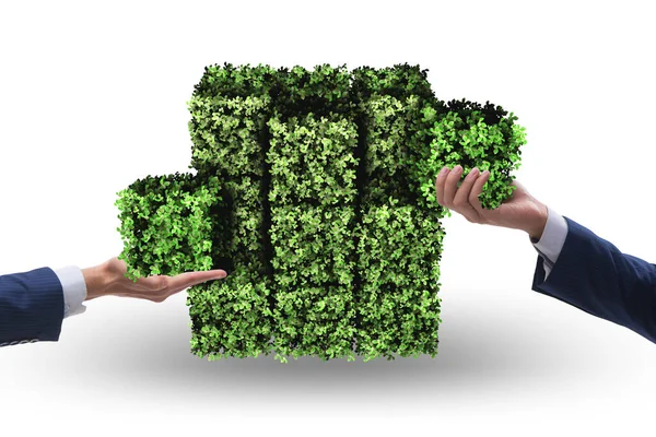 Empresário no conceito de ambiente verde — Fotografia de Stock