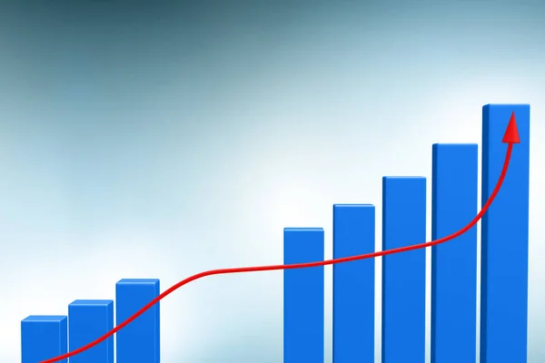 Concept de croissance avec corde serrée - rendu 3d — Photo