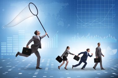 İş adamlarıyla kelle avcılığı ve koruma kavramı