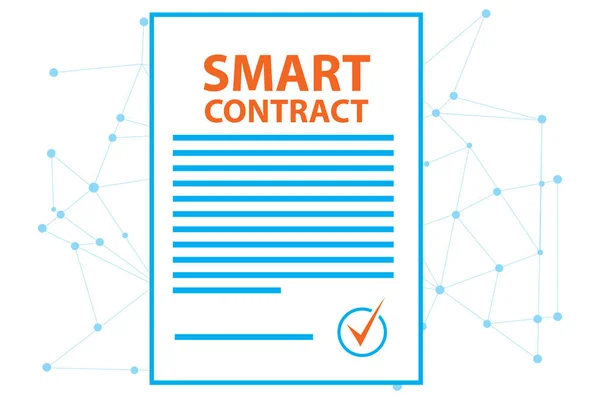 Smart contract as illustration of blockchain concept — Stock Photo, Image