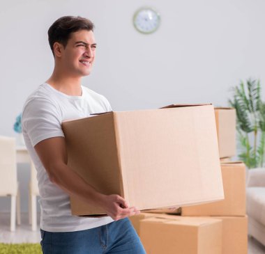 Yorgun teslimatçı kutusu