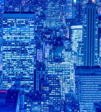 Günbatımında New York Manhattan manzarası