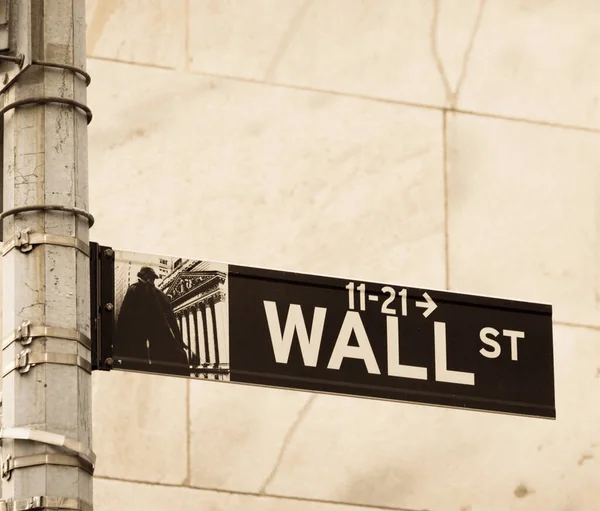 Teken op de Wall Street — Stockfoto