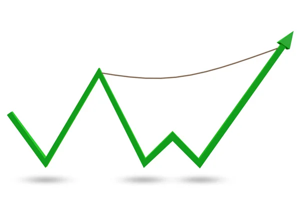 Fogalom a növekedés chart diagram — Stock Fotó