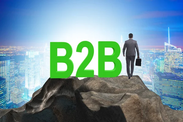 Business to Business-Konzept mit Geschäftsmann — Stockfoto
