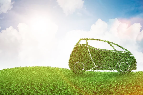 Концепция экологического электромобиля — стоковое фото