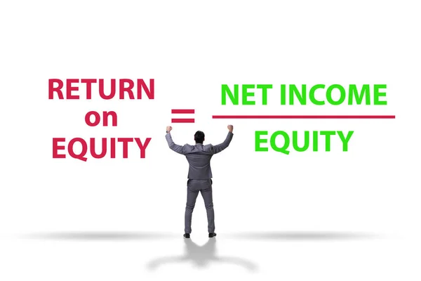 Businessman in return on equity concept — Stock Photo, Image