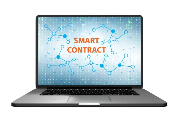 Smart contracts as illustration of blockchain technology — Stock Photo, Image