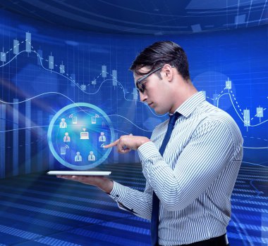 Hisse senedi Alım Satım iş kavramı erkekte