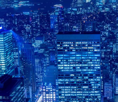 Günbatımında New York Manhattan manzarası