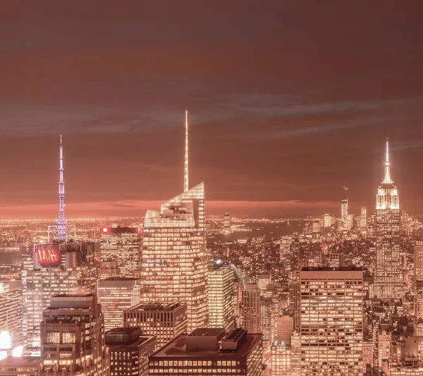 Nueva York - 20 de diciembre de 2013: Vista del Bajo Manhattan en Decembe — Foto de Stock