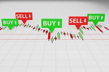 Çevrimiçi ticaret kavramı - 3D görüntüleme
