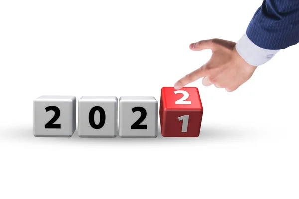 Έννοια του έτους 2021 στροφή σε 2022 — Φωτογραφία Αρχείου