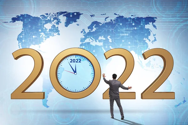 Concept van het nieuwe jaar 2022 — Stockfoto