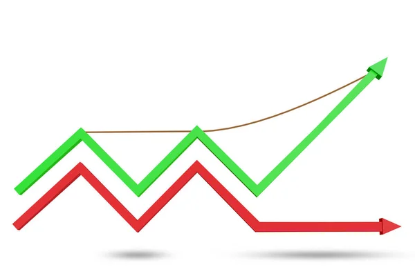 Conceito de crescimento com diagrama gráfico — Fotografia de Stock