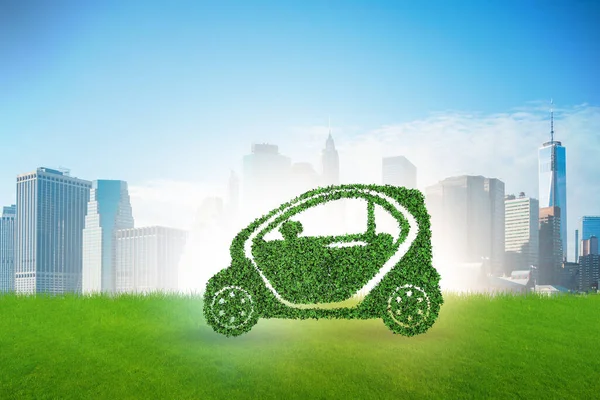 Conceito de carro elétrico ecológico — Fotografia de Stock